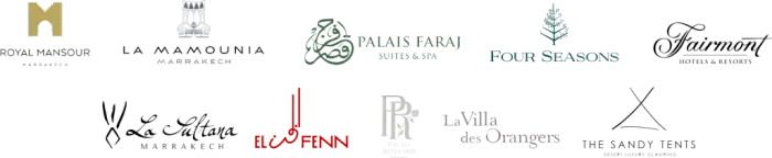 Travy partners — hotels and resorts across Morocco